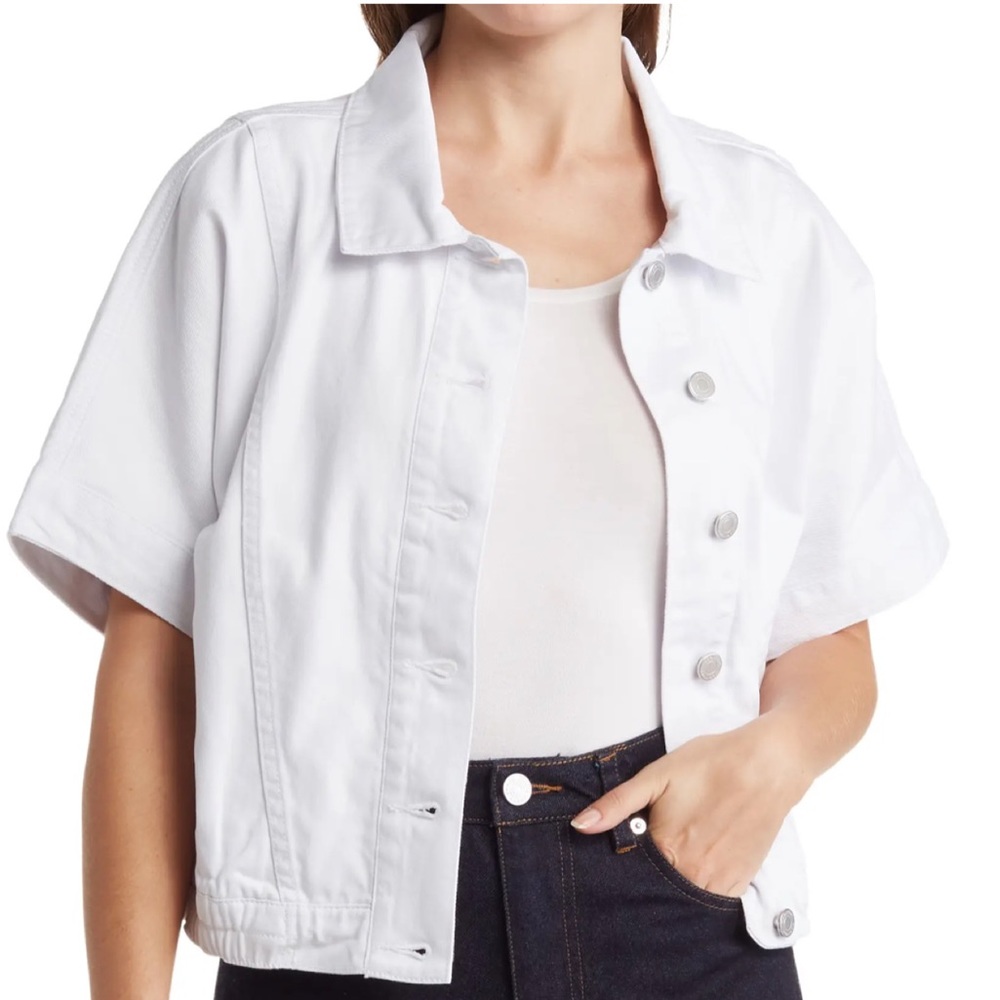 🌷HABITUAL Oversize Short Sleeve Crop Denim Jacket 🌸